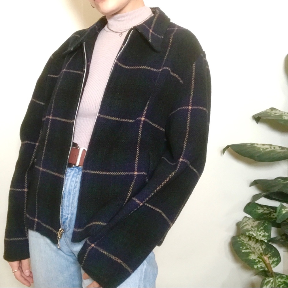 Vintage DAVID PAUL Plaid Zip Up Jacket